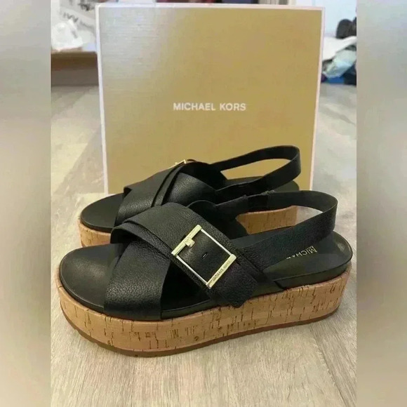 MICHAEL Michael Kors Shoes - MICHAEL KORS - Easton Sandal Black 8